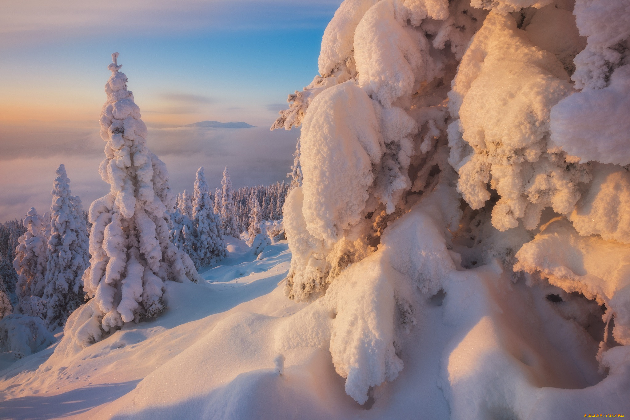 Зимний Зюраткуль лес